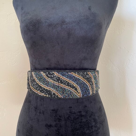 Beaded Art Deco 70's Belt - Picture 10 of 10